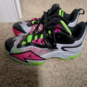 Big Kid Athletic Shoes - Black, Pink, Green